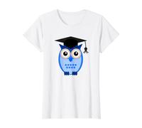 Chouette astucieuse T-Shirt Graphique avec Valeur, Femme, Blanc, L