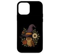 Chouette avec Chapeau de sorcière et Fleurs Coque pour iPhone 12 Mini