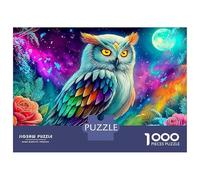 Chouette capricieuse Puzzle 1000 Pièces Carton Premium Cosmic Nebula pour Couples, Entraînement De Concentration, Loisir en Intérieur, pour Habitants D’Appartements s 70x50cm/1000pcs