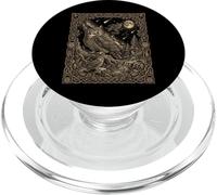 Chouette céleste Grand Chouette sur Bois sculpté Totem Forêt Clair de Lune PopSockets PopGrip pour MagSafe