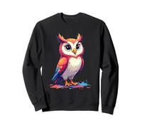 Chouette colorée en style cartoon avec éclaboussures Sweatshirt