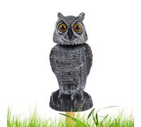 Chouette de contrôle des oiseaux, statue de raptor de jardin, 12 x 13 x 24 cm, parfaite décoration de jardin et de terrasse, figurine Hooter rotative pour protéger vos , fruits et fleurs contre