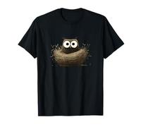 Chouette de Dessin animé Assis dans Un nid Douillet aux Grands Yeux T-Shirt