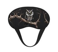 Chouette de fin de nuit. C'est un masque pour les yeux à bord noir. Le masque doux pour les yeux peut améliorer la qualité du sommeil et est adapté pour l'intérieur, l'extérieur et les voyages.