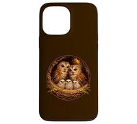 Chouette de la forêt Mignonne observateur d'oiseaux Oiseaux de Nuit Hibou Oiseaux Coque pour iPhone 13 Pro Max