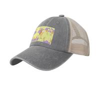Chouette debout : c'est un chapeau en maille denim délavé, qui est simple, pas facile à déformer, résistant au soleil et au vent, adapté pour le sport, les voyages et la photographie, gris, taille