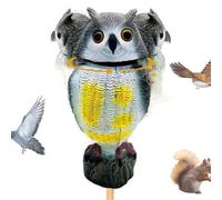 Chouette décorative avec tête rotative - Statue de Jardin en Plastique Durable, Parfaite pour décorer et protéger Vos des Oiseaux | Design Naturel et Fonctionnel Application Facile