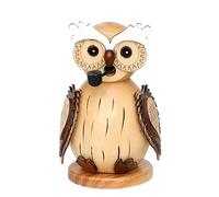 Chouette d'encens en Bois Naturel, Environ 11,5 cm