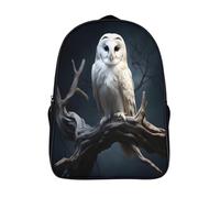 chouette des neiges perchée sacs à dos légers 2 compartiment unique imperméable école sacs pour adultes ado faune imprimé 3d sac à dos-16,les enfants pour les voyages les affaires