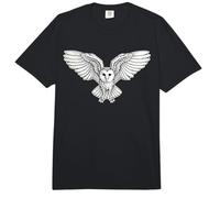 Chouette effraie Minimal Blackwork Comfort Colors Adult Heavyweight T-Shirt