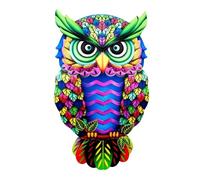 Chouette en métal décoration murale bleue l Figurine décorative en fer pour jardin & intérieur - Chouette suspendue comme pendentif mural pour terrasse, balcon & mur de la maison