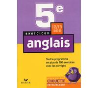 Chouette Entraînement : Anglais, 5e - 12-13 ans (+ corrigés)