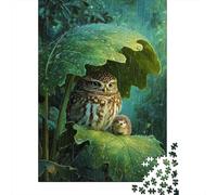 Chouette et Hérisson Puzzle 1000 Pièces Adultes Ghibli Cadeau pour Les Amants Ou Les Amis Décoration Intérieure Idée Cadeau Collection d'art Qualité Premium 1000pcs (75x50cm)
