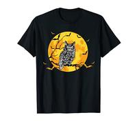 Chouette et lune Chauve-souris Horror Happy Halloween Shirts T-Shirt