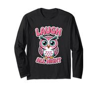 Chouette fantaisie de dessin animé humoristique pour étudiants garçons filles Manche Longue