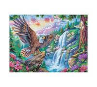 Chouette forêt Fleurs 500 Pièces Puzzle Collectionneur en Carton Haute Qualité Haute Difficulté Décoration Murale Oeuvre d'art Cadeau Noël Premium 500 PCS