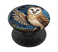 Chouette Heureuse dans la Grange PopSockets PopGrip Adhésif