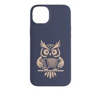 Chouette Joue accordéon Instrument de Musique Motif hiboux Coque pour iPhone 14 Plus