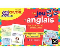 Laurent Héron & Adrien Siroy – Chouette – jeu d'anglais CM1-CM2 – Plateau, 120 cartes, 4 pions, 1 dé