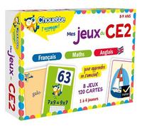 Collectif – Mes jeux du CE2 – Français, maths, anglais – 8 jeux éducatifs, 120 cartes – Hatier