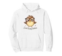 Chouette Mignonne avec Lunettes Disant Bonjour Sweat à Capuche