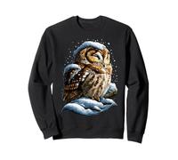 Chouette Mignonne avec Neige et Animal enneigé pour l'hiver Sweatshirt