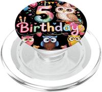 Chouette pour 5e Anniversaire pour Filles, Hommes, Femmes, Enfants PopSockets PopGrip pour MagSafe