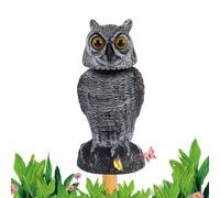 Chouette pour contrôle des oiseaux, réaliste et résistant aux intempéries - Tête rotative à trente-six degrés résistante aux intempéries Dispositif de contrôle des faucons Figurines à