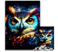 Chouette. Puzzle en Bois 1000 pièces pour Adultes, détente et défi, décoration d'intérieur colorée, pour Les Amis 50x75cm/19,68x29,52 Pouces