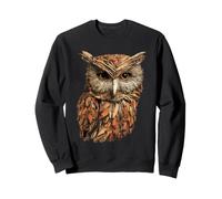 Chouette Rustique avec brindilles Feuilles d'automne Sweatshirt
