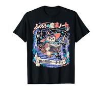 Chouette sorcière au grimoire sur Un escalier T-Shirt