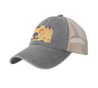 Chouette tordue. C'est un chapeau en maille denim délavé, qui est simple, pas facile à déformer, résistant au soleil et au vent, adapté pour le sport, les voyages et la photographie, gris, taille