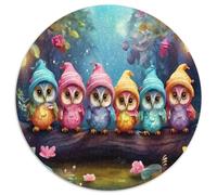 Chouettes de la Forêt Puzzle 1000 Pièces Papier pour Adultes Animaux Mignons Jeu de Puzzle 1000 Pièces Détente Décor 1000pcs (67.5x67.5cm)