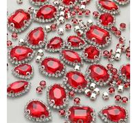 Choupee Lot de 130 strass à coudre avec dos en métal pour costumes, vêtements, robes, boucles d'oreilles, ceinture et chaussures