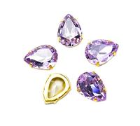 Choupee Lot de 36 cristaux à coudre K9 Violet 13 x 18 mm
