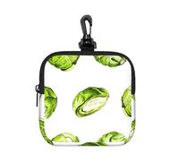 Choux de Bruxelles,Pochette de Rangement carrée à Fermeture éclair, Porte-Monnaie en néoprène, Petit Portefeuille, Pochette à Monnaie, Porte-Monnaie