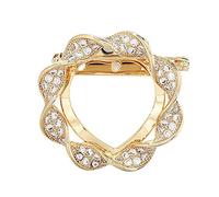 CHOUXUANGA Broches, Boucle d'écharpe, Scarf Ring, Clip, Rings Buckle Loop Silk Shirt Hem T-Shirt Clothing for Women(Gold)