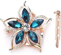 CHOUXUANGA Broches, Boucle d'écharpe, Scarf Ring, Clip, Rings Silk Clasp Brooch Clip Clothespin Knotting for Women