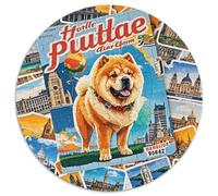 Chow 1000 Pièces Puzzle Circulaire Jeu Chien Qualité Supérieure Cadeau Unique pour Adultes Et Enfants 1000pcs (67.5x67.5cm)