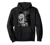 Chow Chow Briquet fumant Chien Grunge Art Sweat à Capuche
