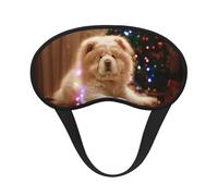 Chow-Chow, chiens blancs et duveteux, animaux de compagnie, chiens de Noël,Masques de sommeil occultants, cache-yeux couvrants, masques de sommeil anti-lumière