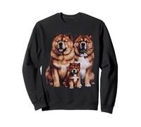 Chow Chow Chiot Famille Croquis Dessin Art Sweatshirt