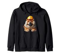 Chow Chow Dog Casque de chantier Jaune Sweat à Capuche