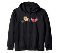 Chow Chow Dog Heartbeat Pulse Funny Puppy Lover Sweat à Capuche