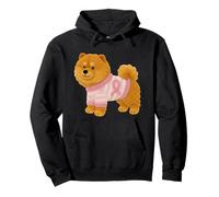 Chow Chow Dog Mom Sensibilisation au Cancer du Sein Rose Octobre Sweat à Capuche