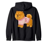 Chow Chow Dog Mom Sensibilisation au Cancer du Sein Rose Octobre Sweat à Capuche