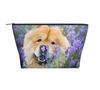 Chow-Chow Doux Moelleux Chiens Bruns Violet Sauvage, Trousse de Toilette Trousse de Maquillage Sac à cosmétiques Trousse de Toilette de Voyage Portable