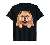 Chow Chow Drôle Peeking Pocket Puppy Dog Lover T-Shirt