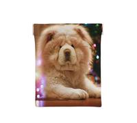 Chow Chow White Fluffy Dogs Animaux Chiens Noël, Sac de Rangement pour Femmes, Portefeuille supérieur à Presser, Petit Porte-Monnaie, Pochette de Changement