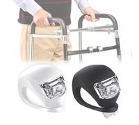 CHOYTONG Walker Lot de 2 lampes de poche LED pour fauteuil roulant avec 3 modes pour béquilles, cannes, déambulateurs